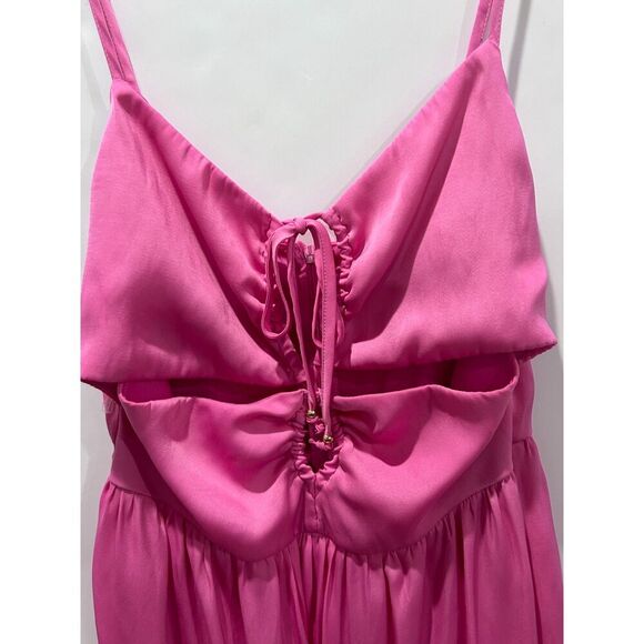 Pink Allison & Kelly Summer Spaghetti Strap Cut out Contemporary Beach NWT Sz M - Picture 5 of 8